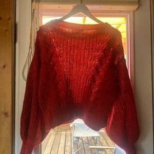 Joie Vibrant Red Knit Sweater